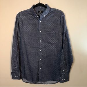 Reg fit Button Down Shirt light navy polka dots M